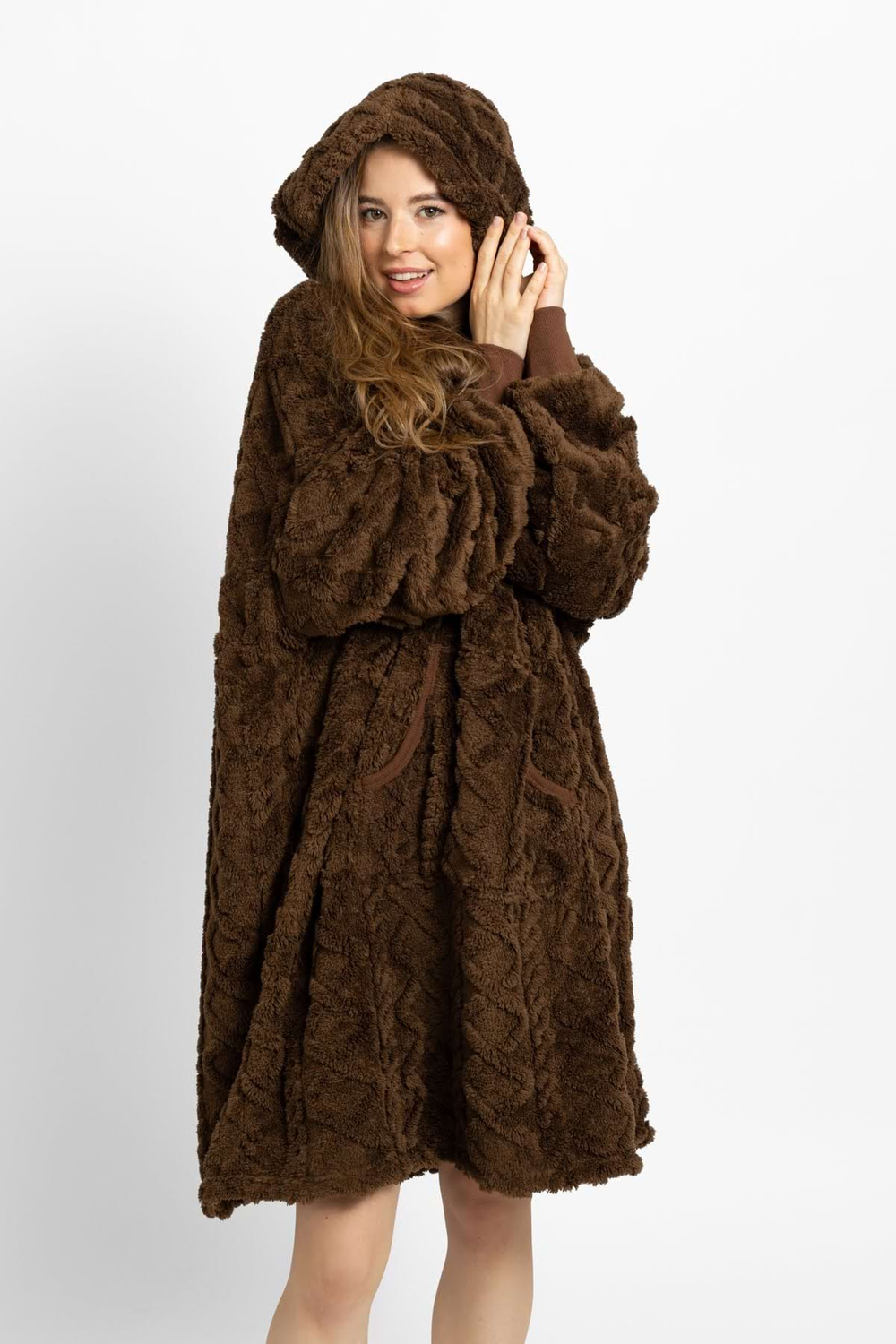 Decken-Hoodie – braun