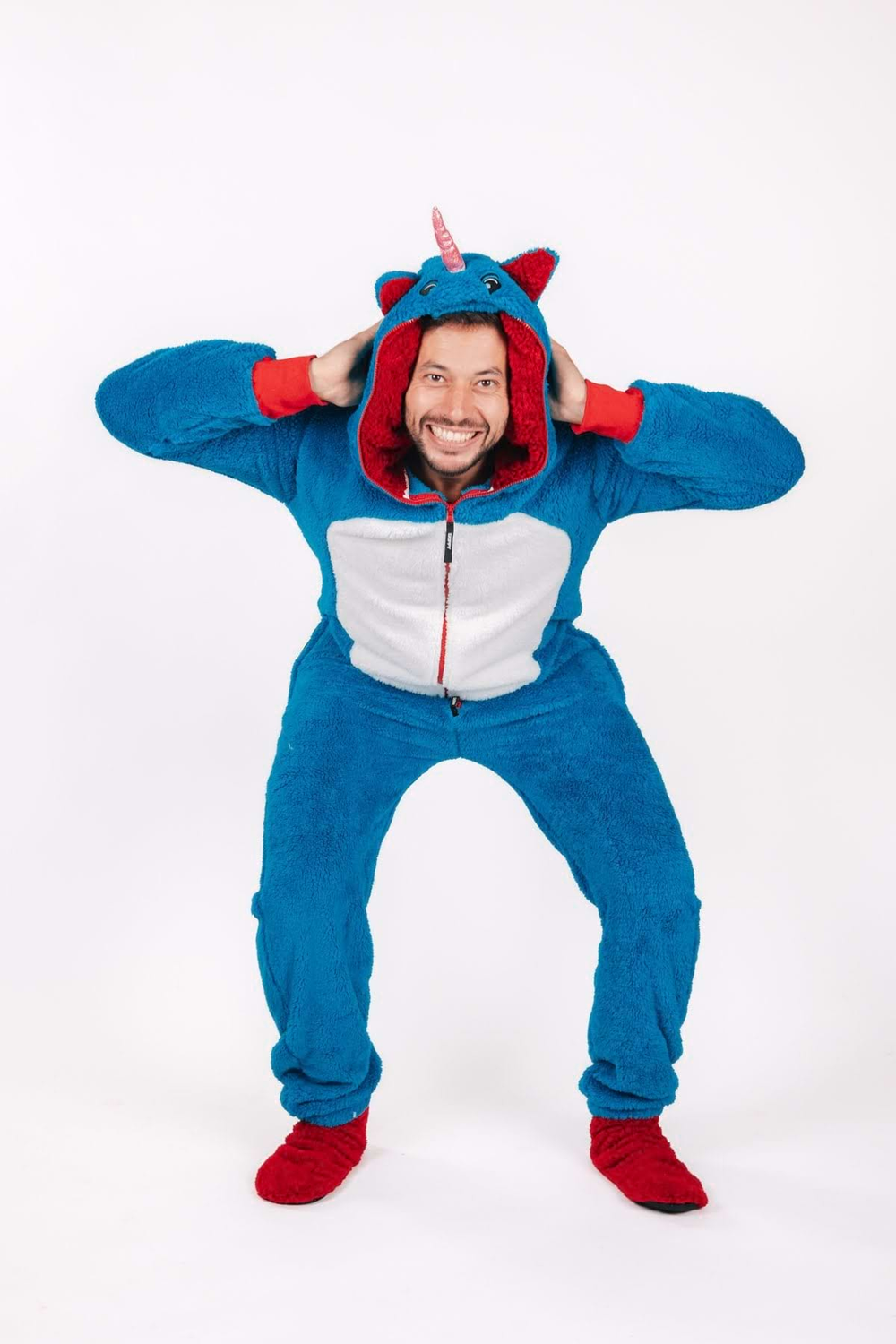 Onesie Teddy – Einhorn blau