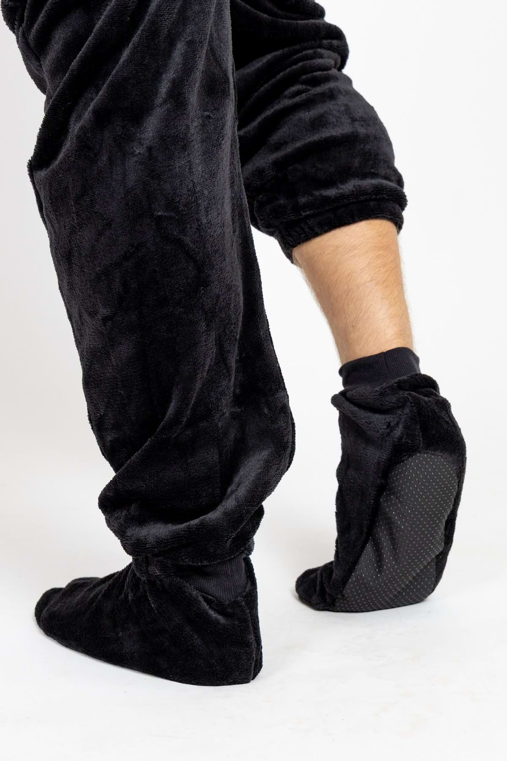 Onesie Velour – Schwarz