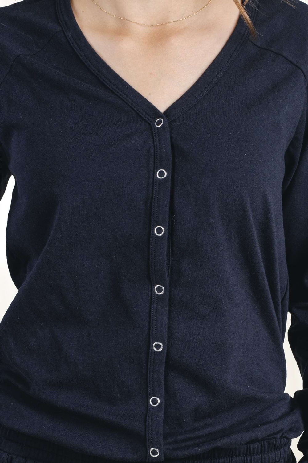 Damen-Schlafoverall – schwarz