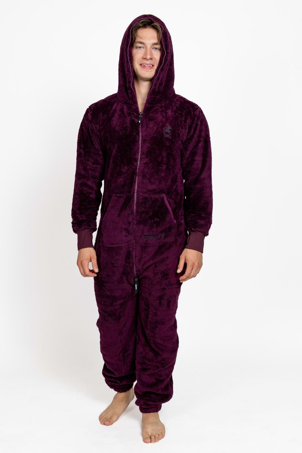 Onesie Teddy – deep plum
