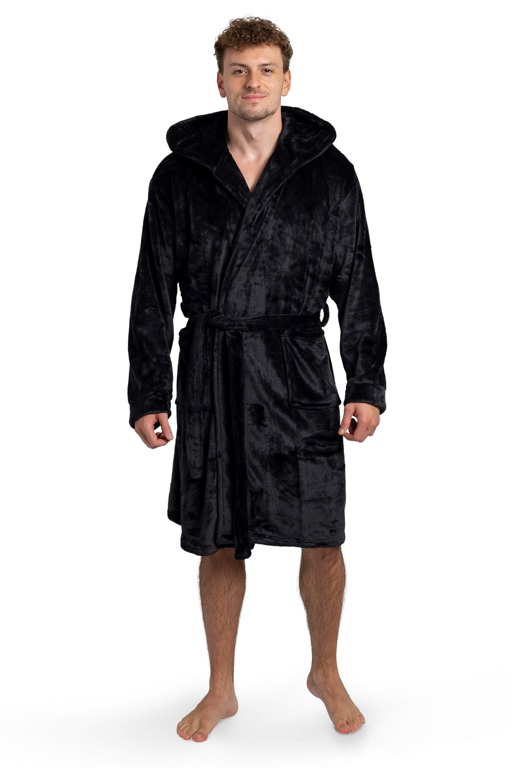 Herren-Bademantel – schwarz