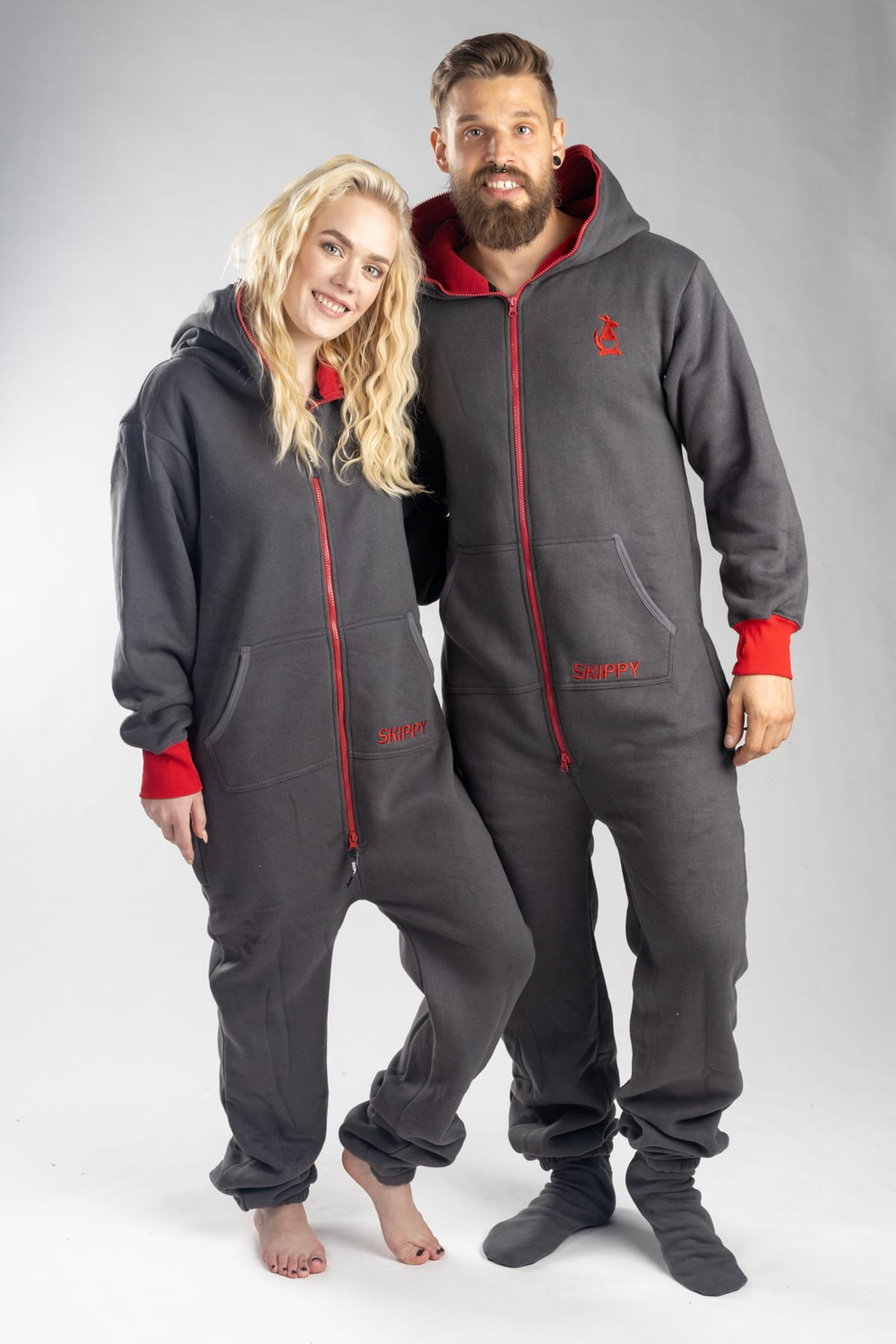 Onesie – grau rot