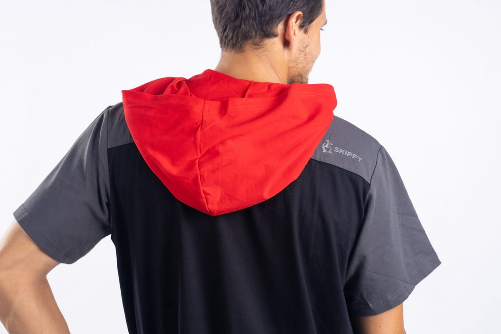 Herren-Nachthemd – schwarz rot