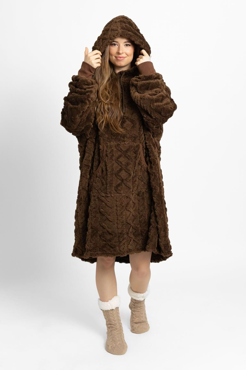 Decken-Hoodie – braun