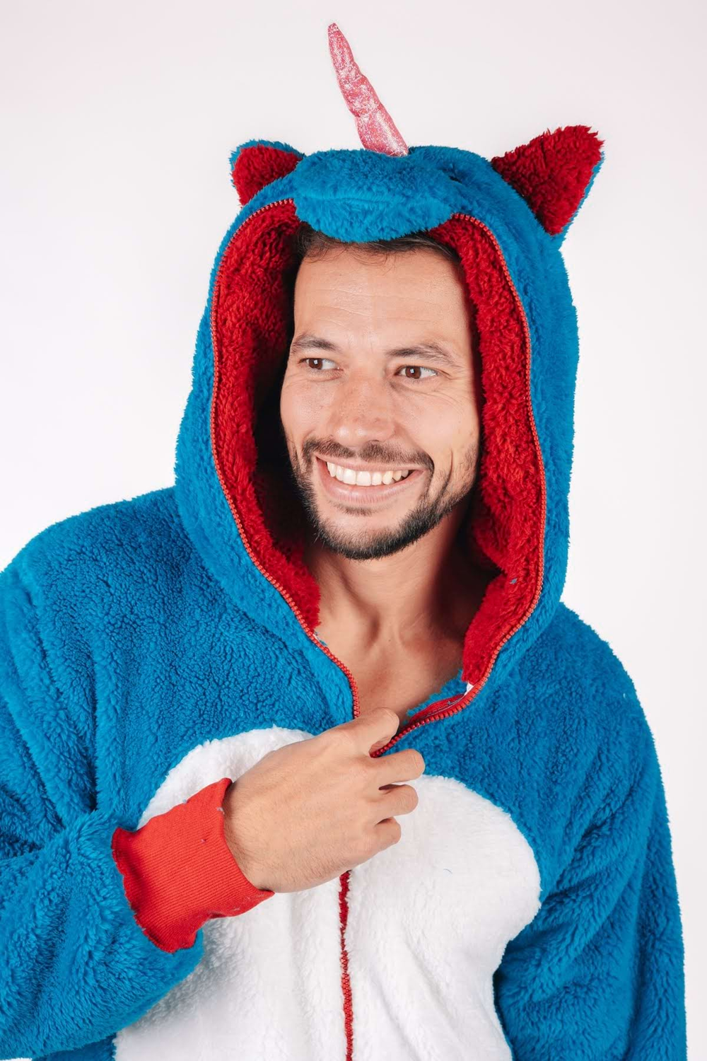 Onesie Teddy – Einhorn blau