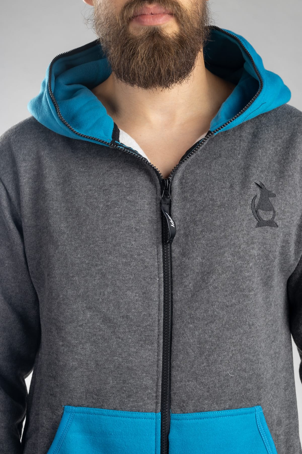 Onesie – grau blau