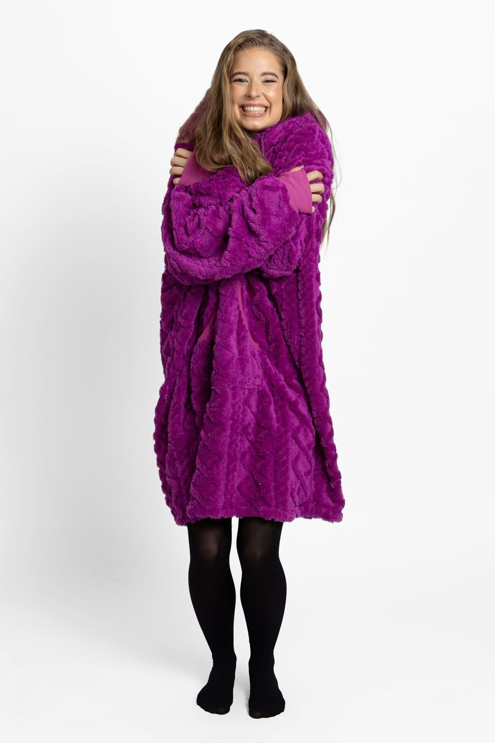 Decken-Hoodie – plum