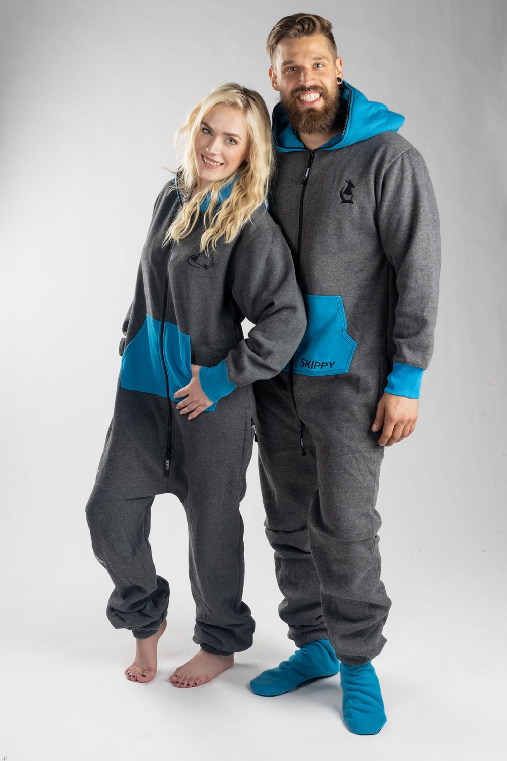 Onesie – grau blau