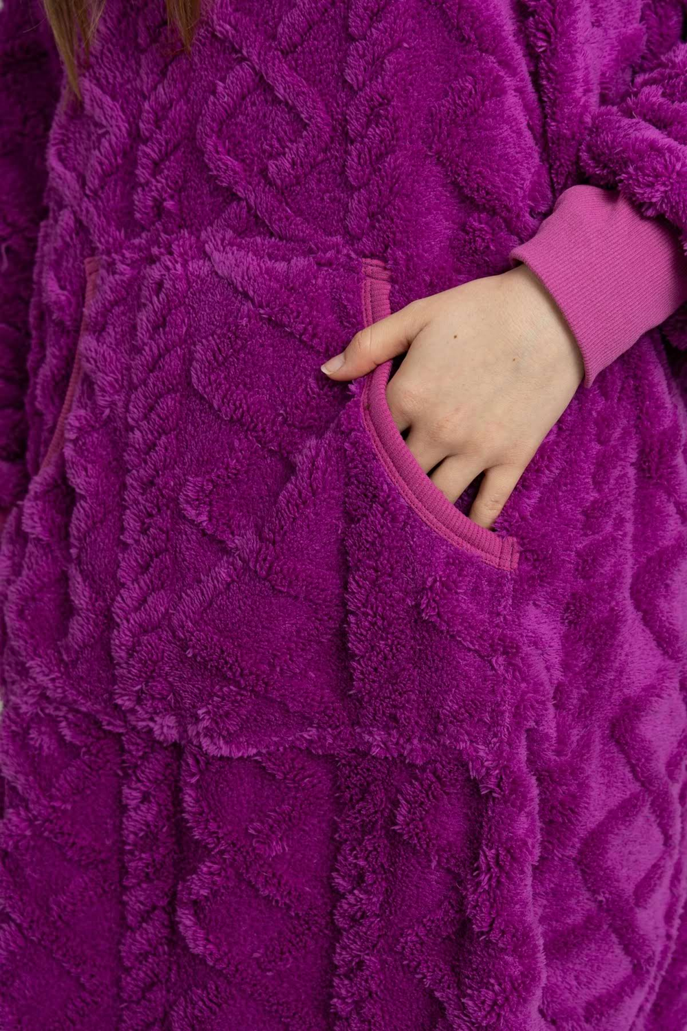 Decken-Hoodie – plum