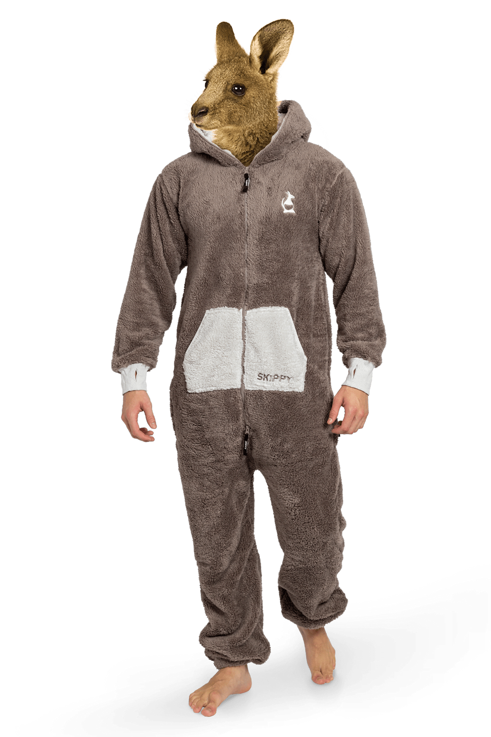 Onesie Teddy – graue Katze
