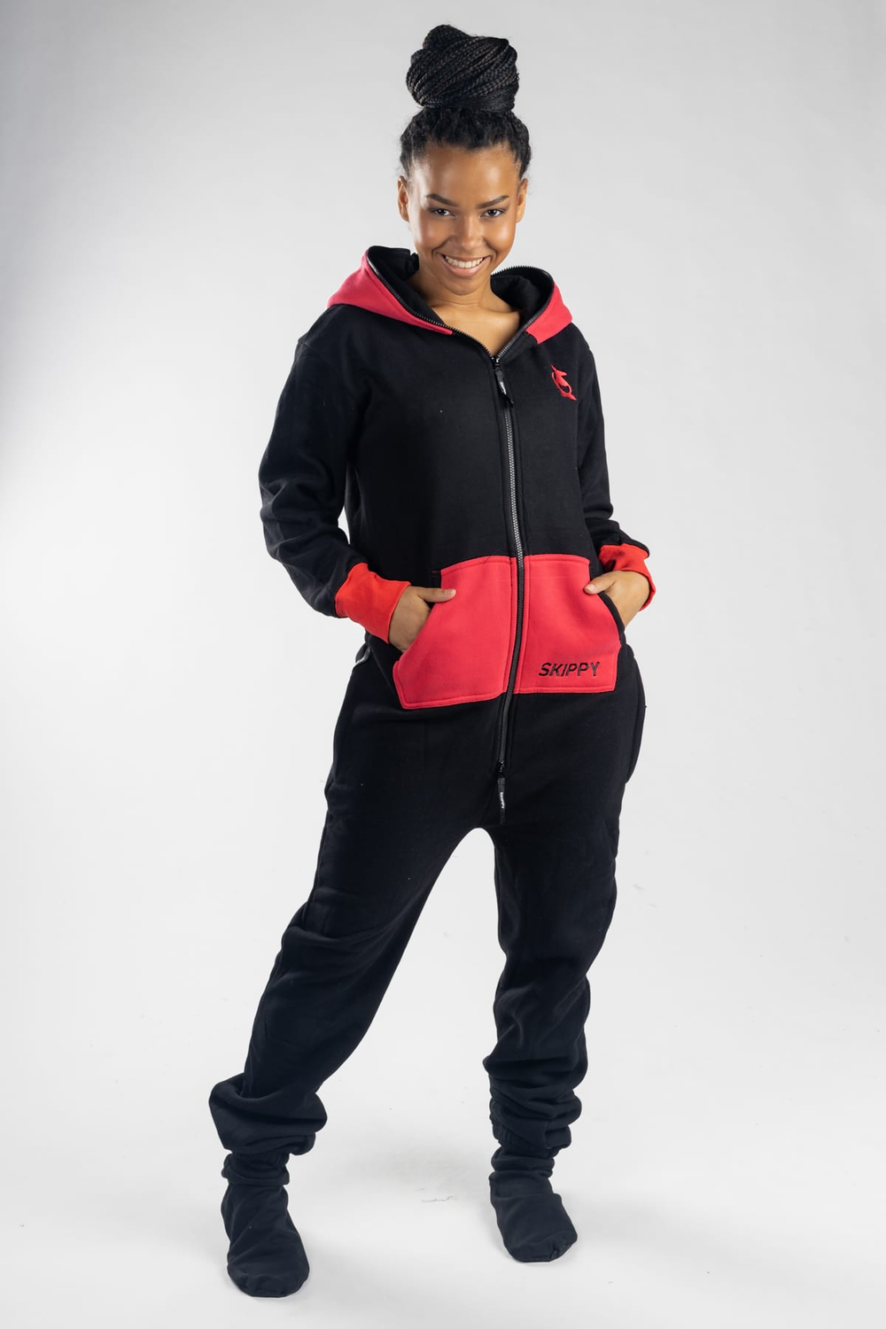 Onesie – schwarz pink