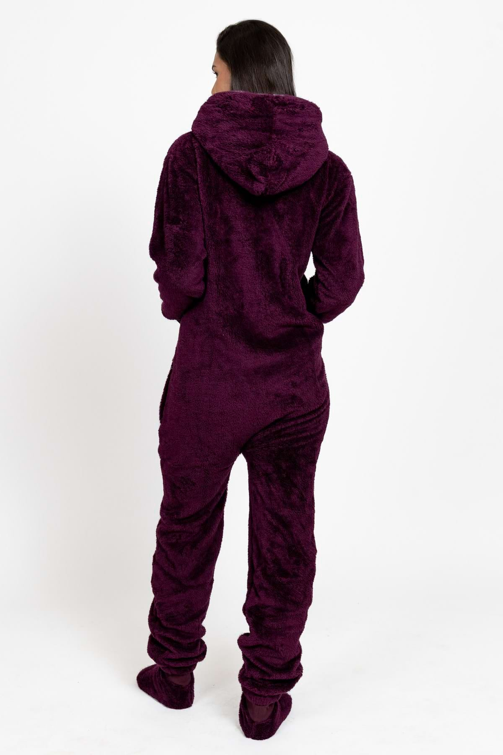Onesie Teddy – deep plum
